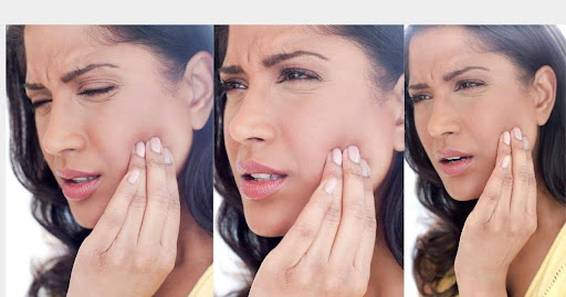 woman with jaw pain